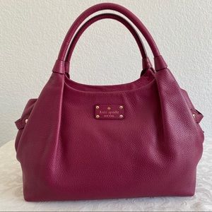 Kate Spade Burgundy Leather Tote Bag